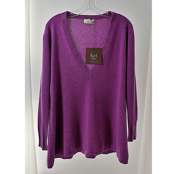 Highest Quality, All Handmade, 2-Ply Cashmere – Corte di Kel Women's Long Sleeve - Picture 1 of 3